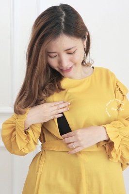 Baju Hamil Menyusui AKARI BLOUSE - BLJ 467 Kuning